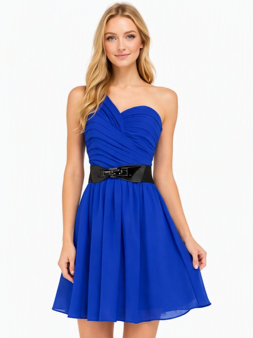 NWT Express Royal Blue One Shoulder Mini Dress – Size 2, Chic & Flirty!